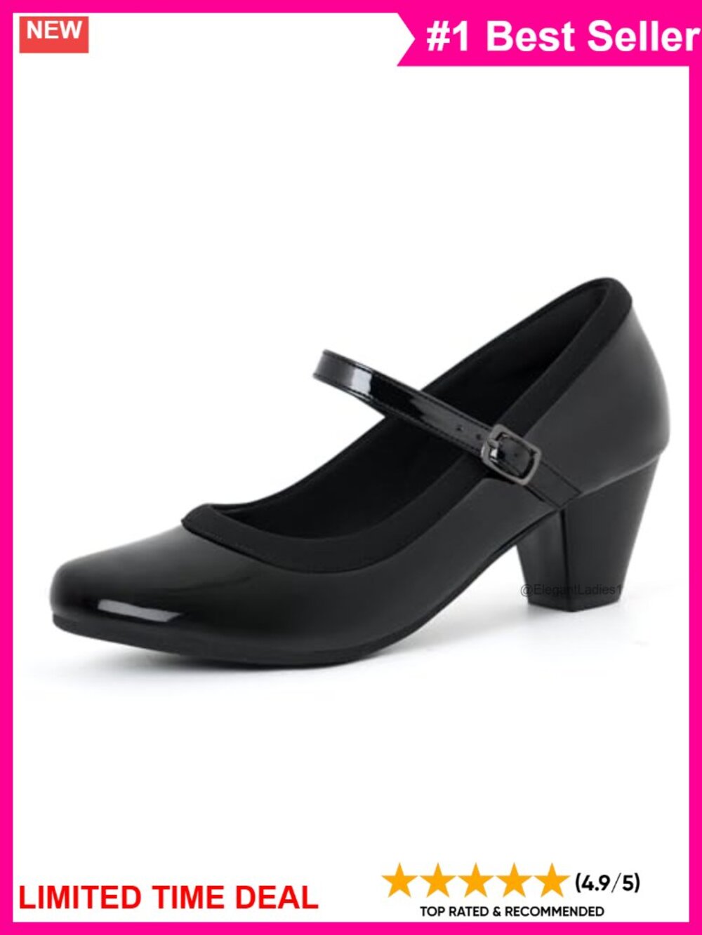 Women's Mary Janes Orthopedic Dress Shoes Faux Leather Bunion Comfort